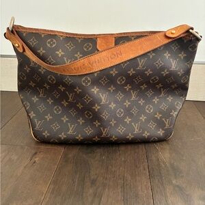 Authentic Louis Vuitton Brown Monogram Delightful PM Shoulder Hobo Bag